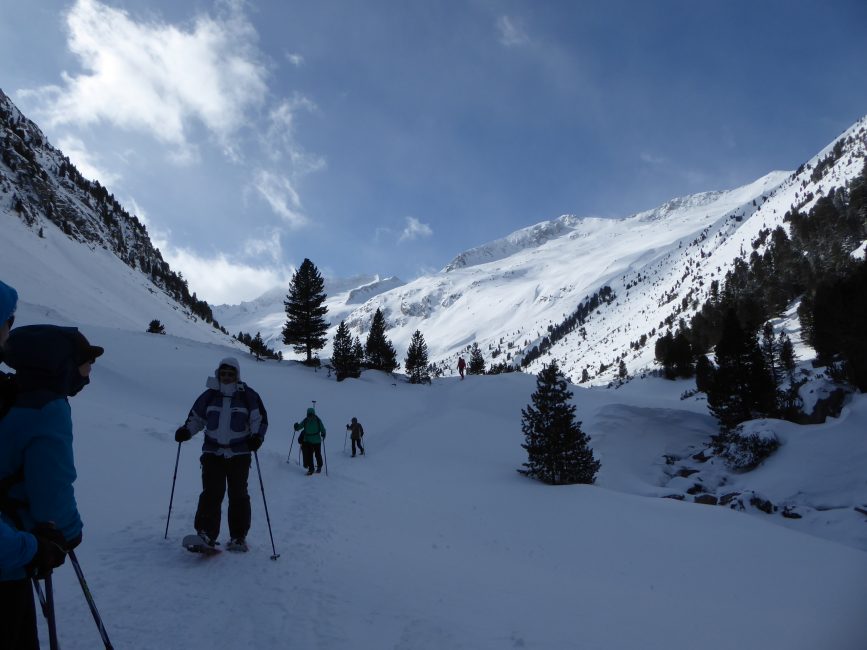 Sonnenschein bei der Schneeschuhtour